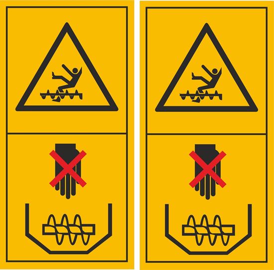 Picture of Never reach or Climb into Grain Tank while in operation Decals  / Stickers