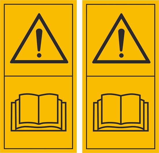 Picture of Read Operators Manual Decals  / Stickers