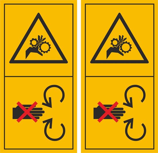 Picture of Never reach into Machinery Decals / Stickers