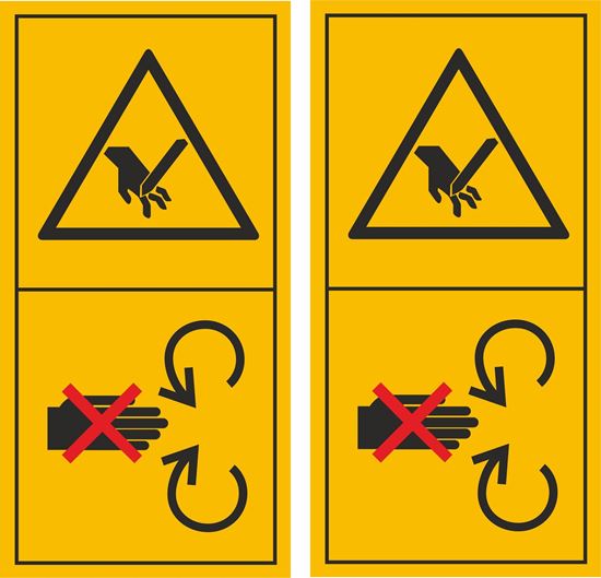 Picture of Risk of Hand injury Decals / Stickers