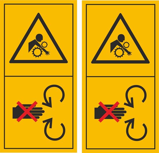 Picture of Risk of Arm entanglement Decals / Stickers