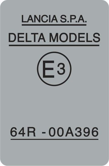 Picture of Lancia Delta HF 16v Approval Engine bay Sticker / Decal