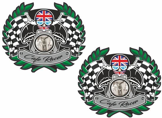 Picture of Cafe Racer Shield Decals / Stickers