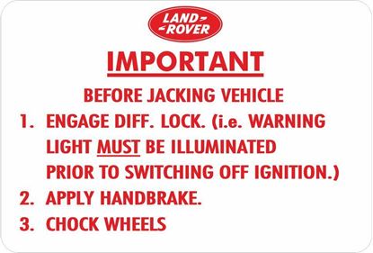 thumbnail image 2 of Land Rover Discovery & Defender Transfer Case Low Gear Decal Sticker - Manual Shift Indicator 2 of 13