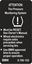 Picture of RDC reset Tyre Pressure Label / Sticker