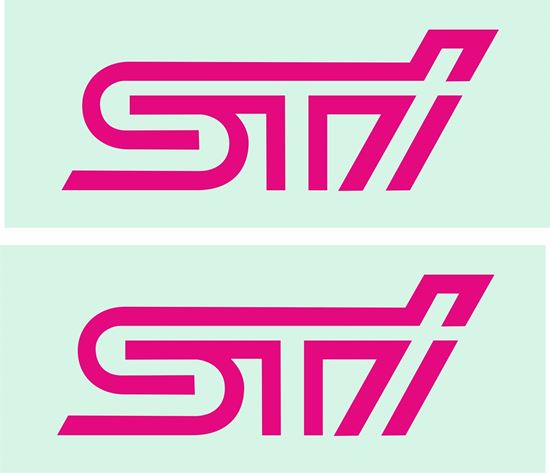 Picture of Impreza STi Fog Cover Decals  / Stickers PINK