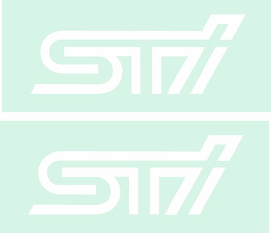 Picture of Impreza STi Fog Cover Decals  / Stickers WHITE