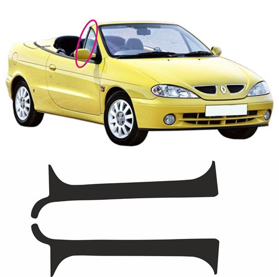 Picture of Renault Megane Coupe B Pillar Textured Matte Black Vinyl