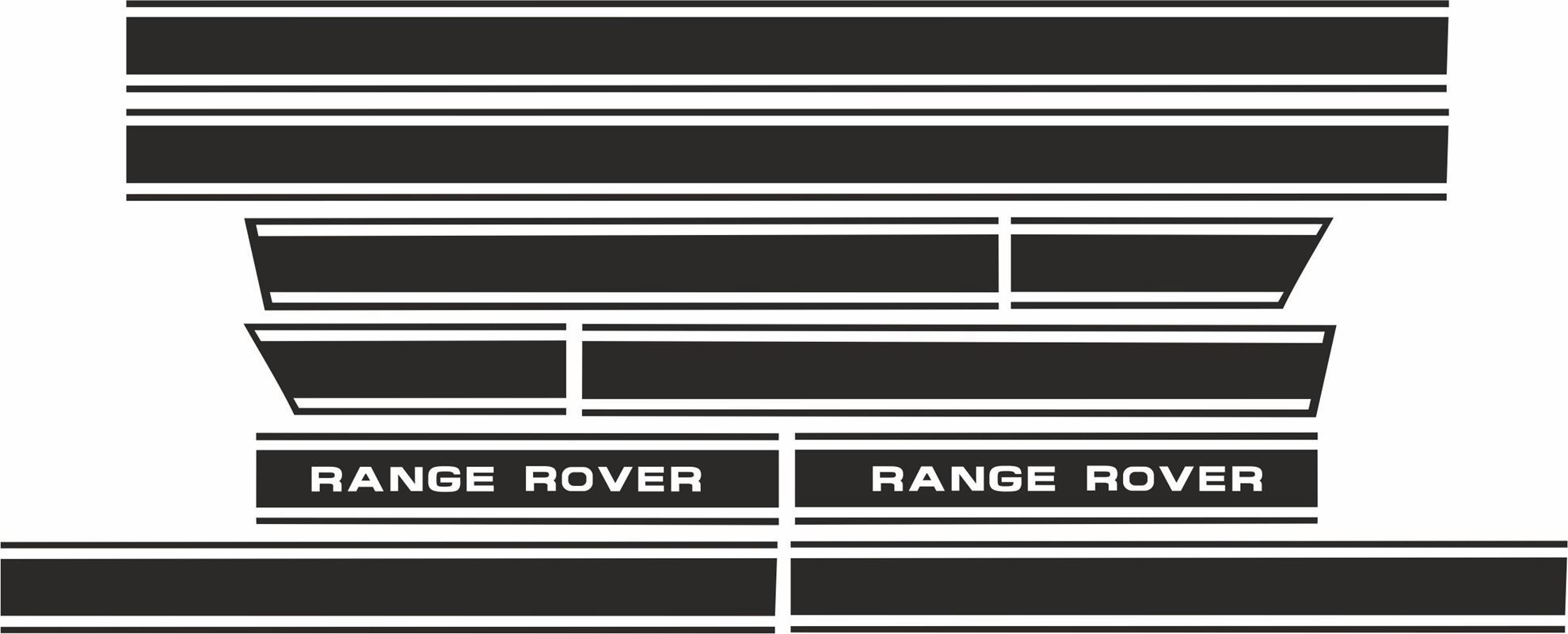 Zen Graphics - Range Rover Classic lower side Stripes / Stickers