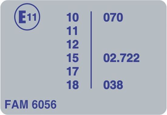 Picture of MGB / GT EEC E Mark Bonnet Landing Panel Decal / Sticker