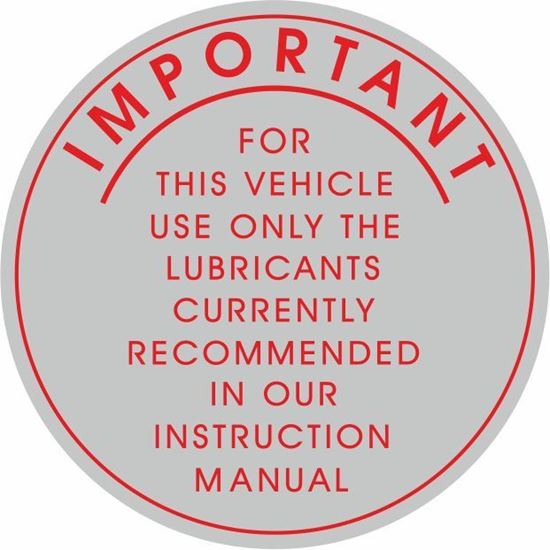 Picture of MGB / GT Lubricants Decal / Sticker