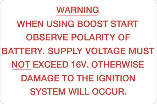 Picture of MGB / GT Battery Warning Information Decal / Sticker