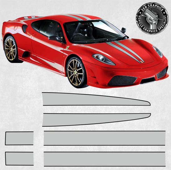 Picture of Ferrari F430 Scuderia over the top Stripes