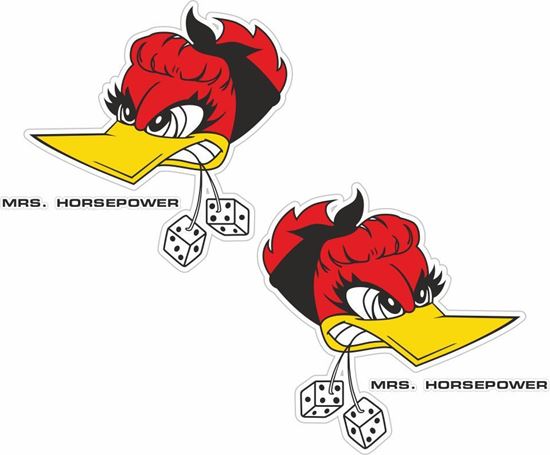 Picture of Mrs Horsepower Decals / Stickers