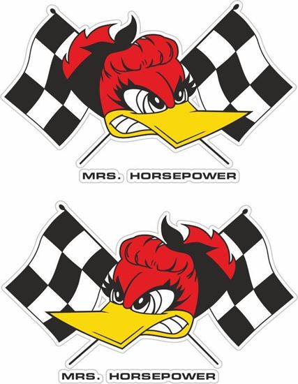 Picture of Mrs Horsepower Decals / Stickers