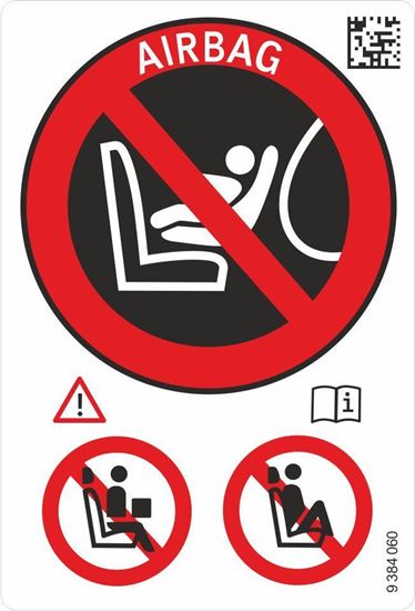 Picture of BMW 2015 - 218 Passengers Air Bag Warning Label / Sticker