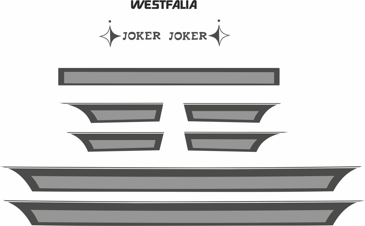 Zen Graphics Westfalia T3 Joker restoration Decals / Stripes