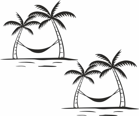 Picture of Palm Tree Decals  / Stickers