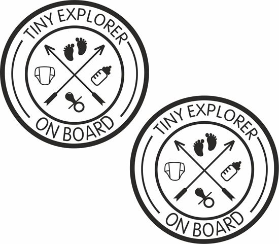 Picture of Tiny explorer on board Decals  / Stickers