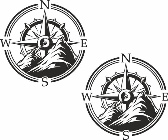 Picture of Compass Decals  / Stickers