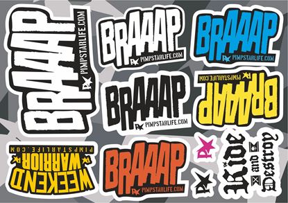 Picture of Pimp Star Life Track and street race sponsor Sticker Sheet