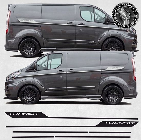 Picture of Transit Custom Long Wheel Base and Short Wheel Base Universal upper side Stripes  / Stickers
