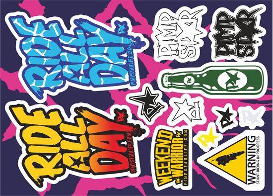 Picture of Pimp Star Life Track and street race sponsor Sticker Sheet