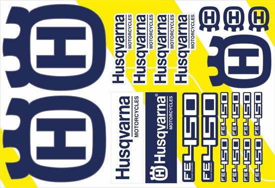 Picture of Husqvarna FE 450 Track and street race sponsor Sticker Sheet