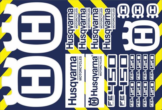 Picture of Husqvarna FE 450 Track and street race sponsor Sticker Sheet