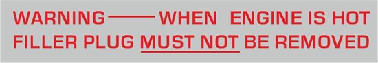 Picture of Land Rover Discovery 200TDi / V8 Radiator Warning Decal / Sticker
