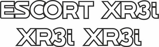Picture of Ford Escort MK4 XR3i replacement rear and Wing Decals / Stickers