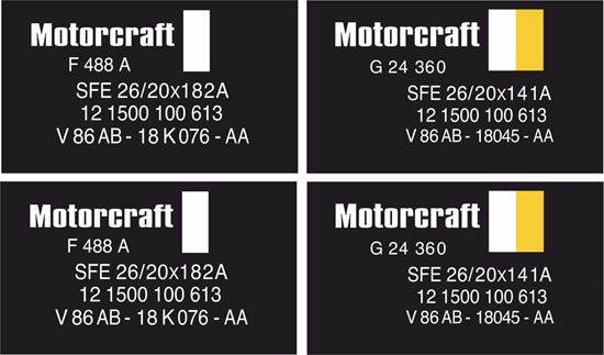 Picture of Escort Mk4 Series 2 RS Turbo Shock Absorber Decals / Stickers