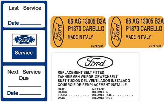 Picture of Escort Mk4 Series 2 RS Turbo Carello Head Lamp / Service / Timing Belt Decals / Stickers