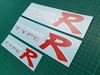 Picture of Honda Integra Type R DC2 side and rear Decals / Stickers for Dark paint