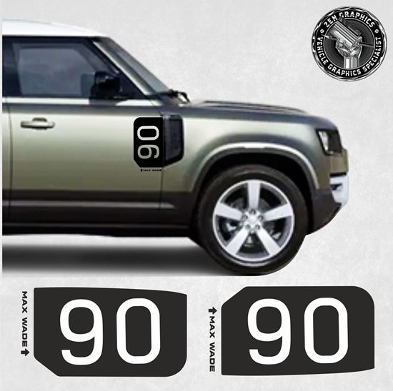 Picture of 2020 Defender 90 side vent "Max Wade" Stickers / Decals