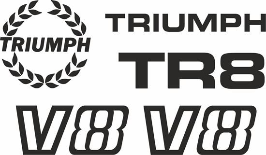 Picture of Triumph TR8 Boot lid,  Wings and Bonnet replacement Decals / Stickers