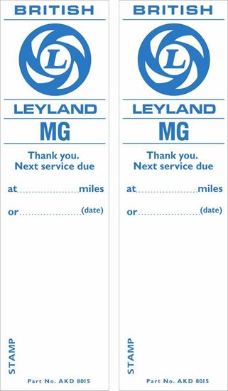 Picture of MG Service Decals / Stickers