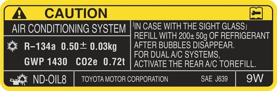 Picture of Air Con Caution replacement Decal / Sticker