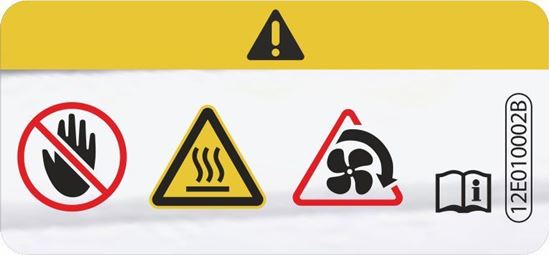 Picture of VW E-UP 2017 onwards Warning Fan replacement Decal / Sticker