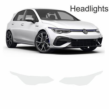 Picture of VW Golf R / GTD / GTi / R Line 2020 onwards Headlights Protection Film