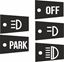 Picture of Triumph Stag Mk1 & 2 rotary Light switch replacement Halogen Headlamp  Decals / Stickers