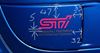 Picture of Rev E Impreza STI Blob eye  fog cover Decals / stickers SILVER