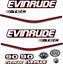 Picture of Evinrude 90HP E-tec Black Cowling outboard engine Decals  / Stickers