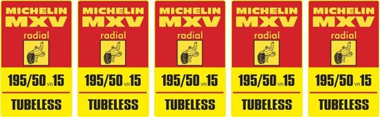 Picture of Ford Escort MK3 Series 1 RS Turbo Michelin MXV Tyre Decals / Stickers