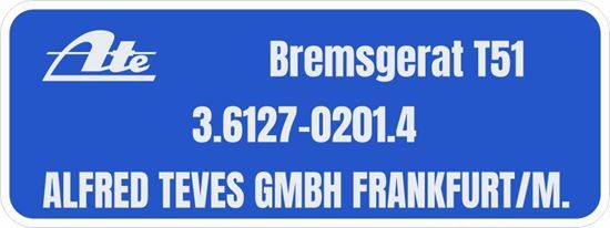Picture of SAAB 99L replacement ATE Brake Servo Decals / Sticker