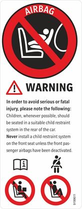 Picture of Mini R Series Passengers Air Bag instruction Label / Sticker