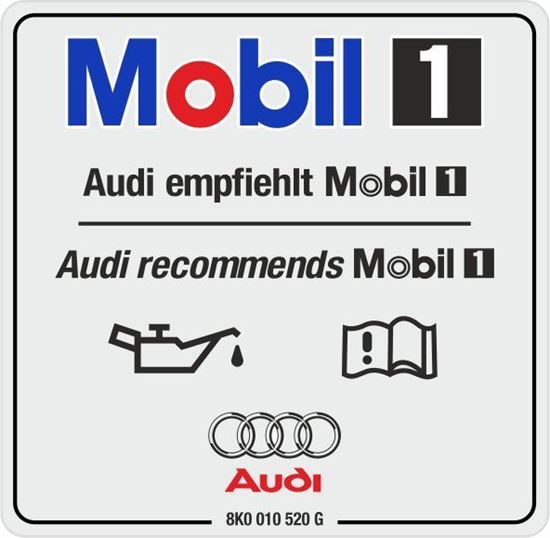 Picture of Audi recommends Mobil under Bonnet OEM+ Decal / Sticker