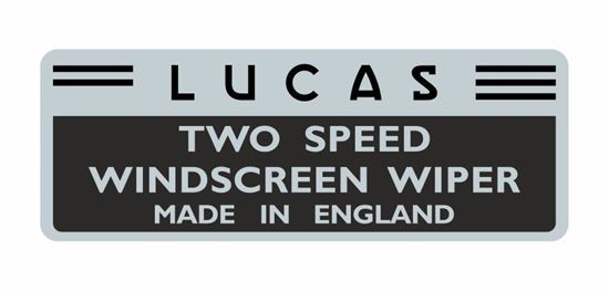 Picture of Lucas 2 speed Wiper Motor DR1 / DR3A / DL2 / SW4  Decal / Sticker