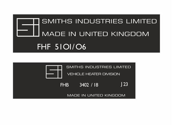 Picture of Land Rover Defender Series 3  Smiths Heater Decals / Stickers