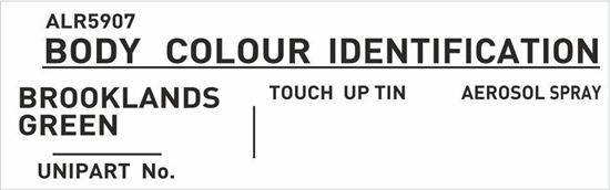 Picture of Range Rover Classic Brooklands Green Paint Code Decal / Sticker